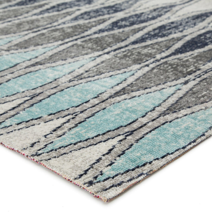 Jaipur Living Norwich Indoor/ Outdoor Geometric Gray/ Blue Area Rug (5'3"X7'6")