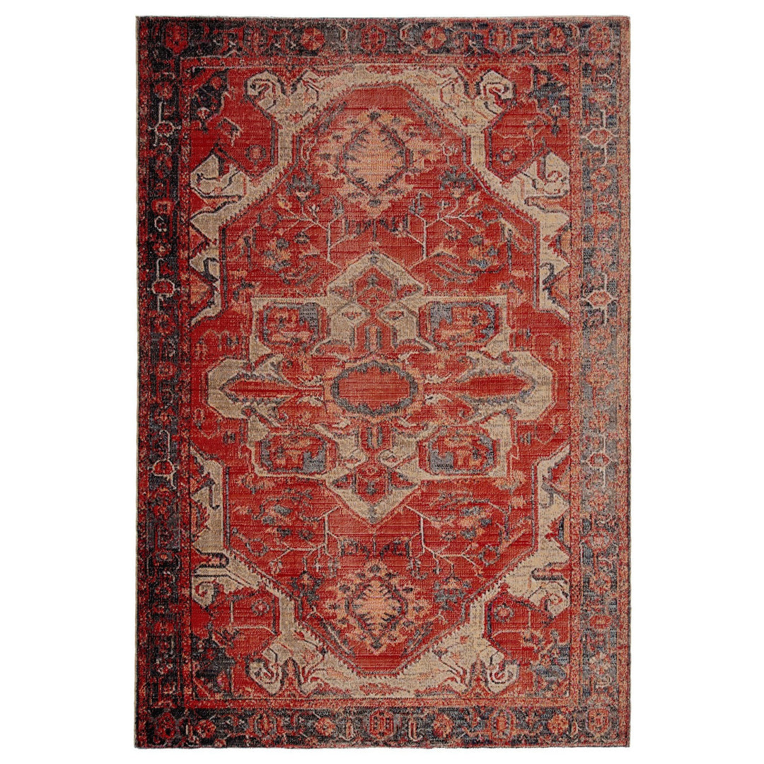 Jaipur Living Leighton Indoor/ Outdoor Medallion Red/ Blue Round Area Rug (7'10" RND)