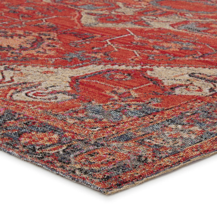 Jaipur Living Leighton Indoor/ Outdoor Contemporary Red/ Blue 4'X6' Area Rug