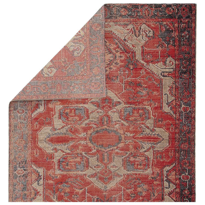 Jaipur Living Leighton Indoor/ Outdoor Medallion Red/ Blue Round Area Rug (7'10" RND)