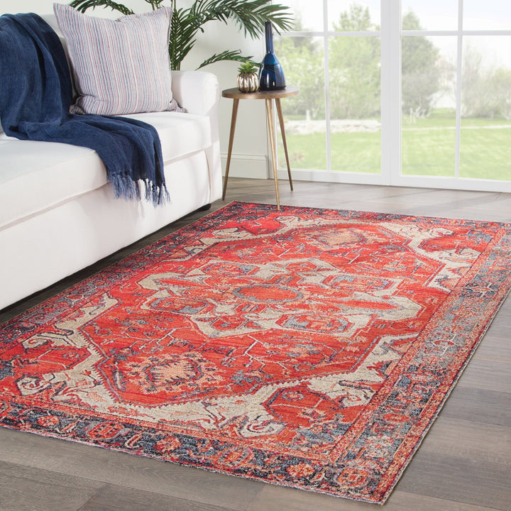 Jaipur Living Leighton Indoor/ Outdoor Medallion Red/ Blue Area Rug (8'10"X12')