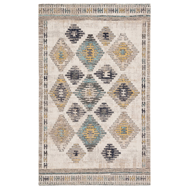 Jaipur Living Dez Indoor/ Outdoor Tribal Blue/ Yellow Area Rug (8'10"X12')