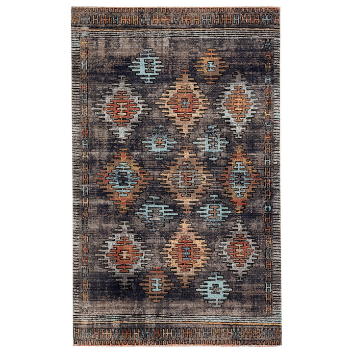 Jaipur Living Dez Indoor/ Outdoor Tribal Blue/ Orange Area Rug (9'10"X14')