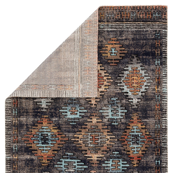 Jaipur Living Dez Indoor/ Outdoor Tribal Blue/ Orange Runner Rug (2'6"X8')