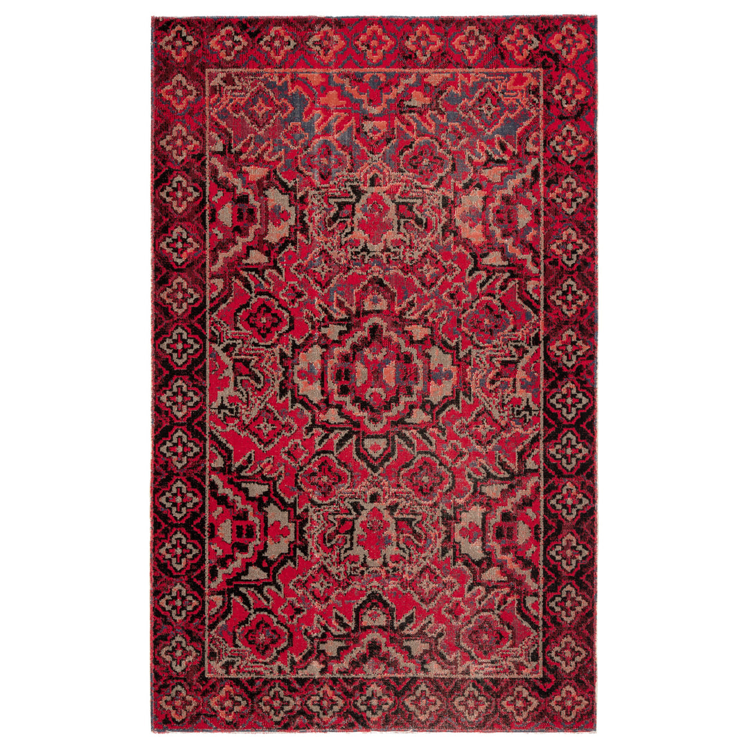 Jaipur Living Chaya Indoor/ Outdoor Medallion Red/ Black Area Rug (9'10"X14')