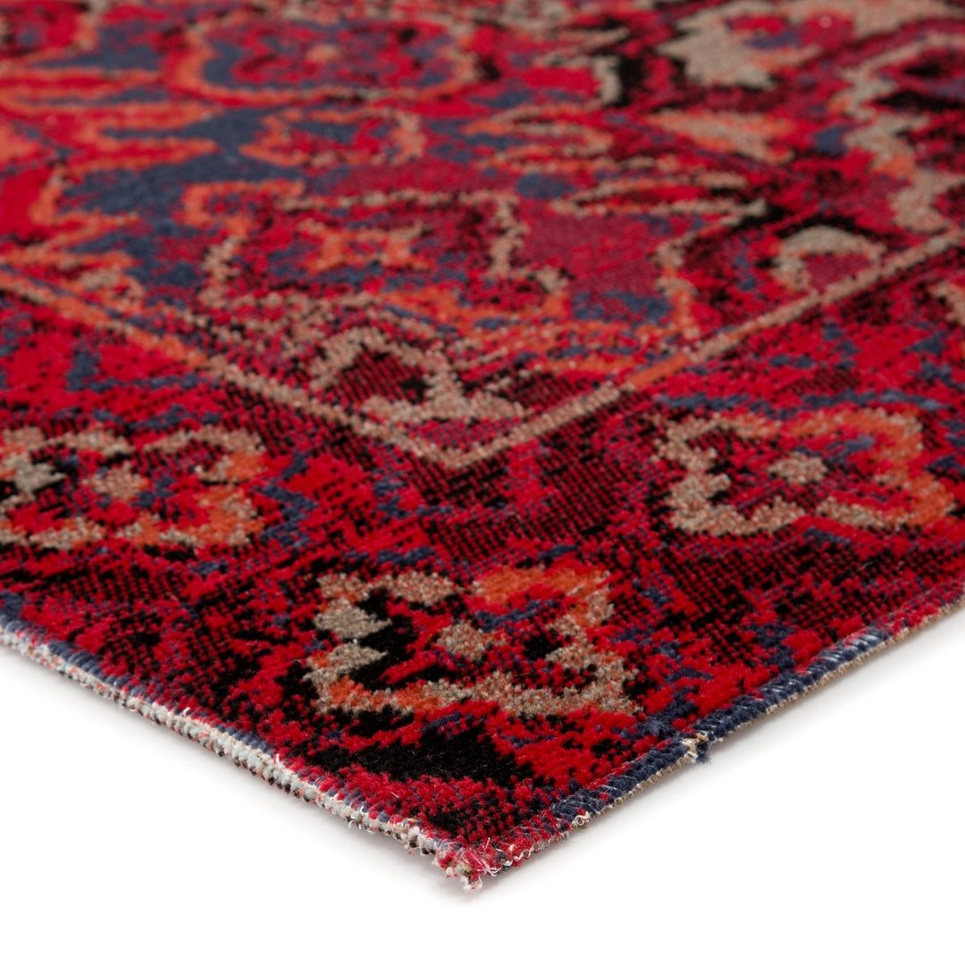 Jaipur Living Chaya Indoor/ Outdoor Medallion Red/ Black Area Rug (7'6"X9'6")