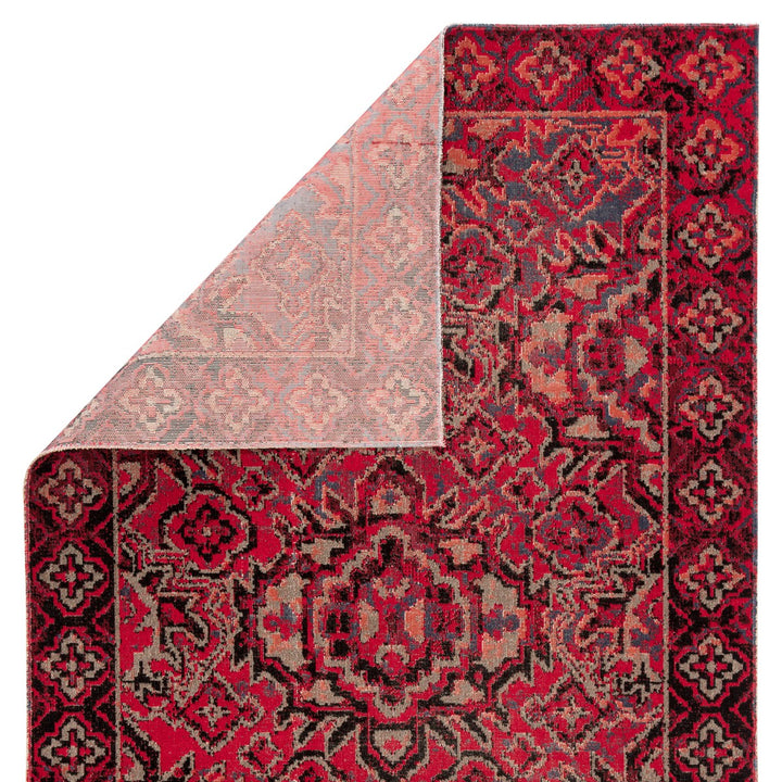 Jaipur Living Chaya Indoor/ Outdoor Medallion Red/ Black Runner Rug (2'6"X8')