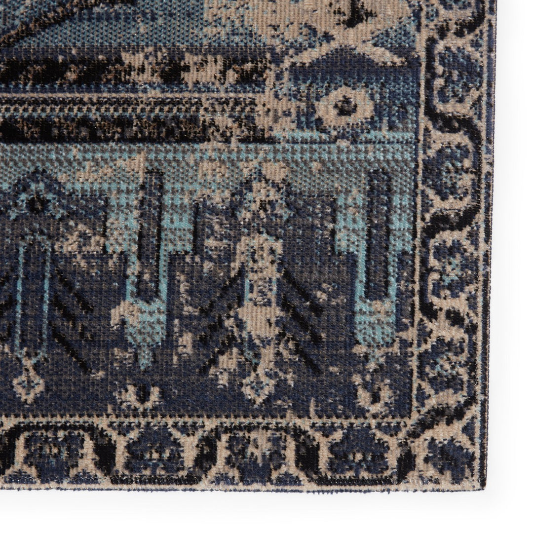 Jaipur Living Cicero Indoor/ Outdoor Medallion Blue/ Gray Area Rug (7'6"X9'6")