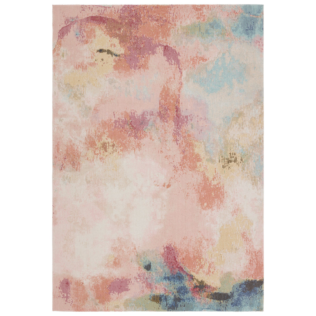 Jaipur Living Meuse Indoor/Outdoor Abstract Pink/ Multicolor Runner Rug (2'6"X10')