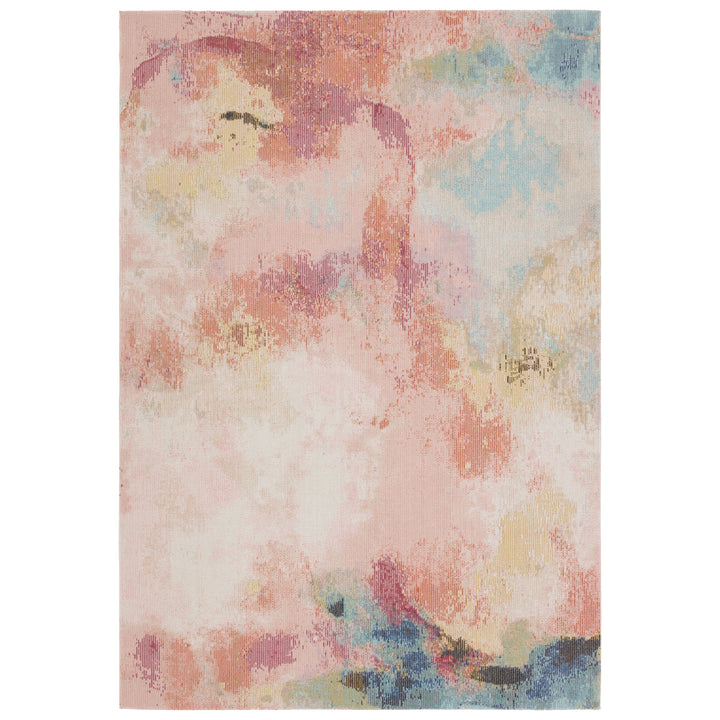 Jaipur Living Meuse Indoor/Outdoor Abstract Pink/ Multicolor Runner Rug (2'6"X10')