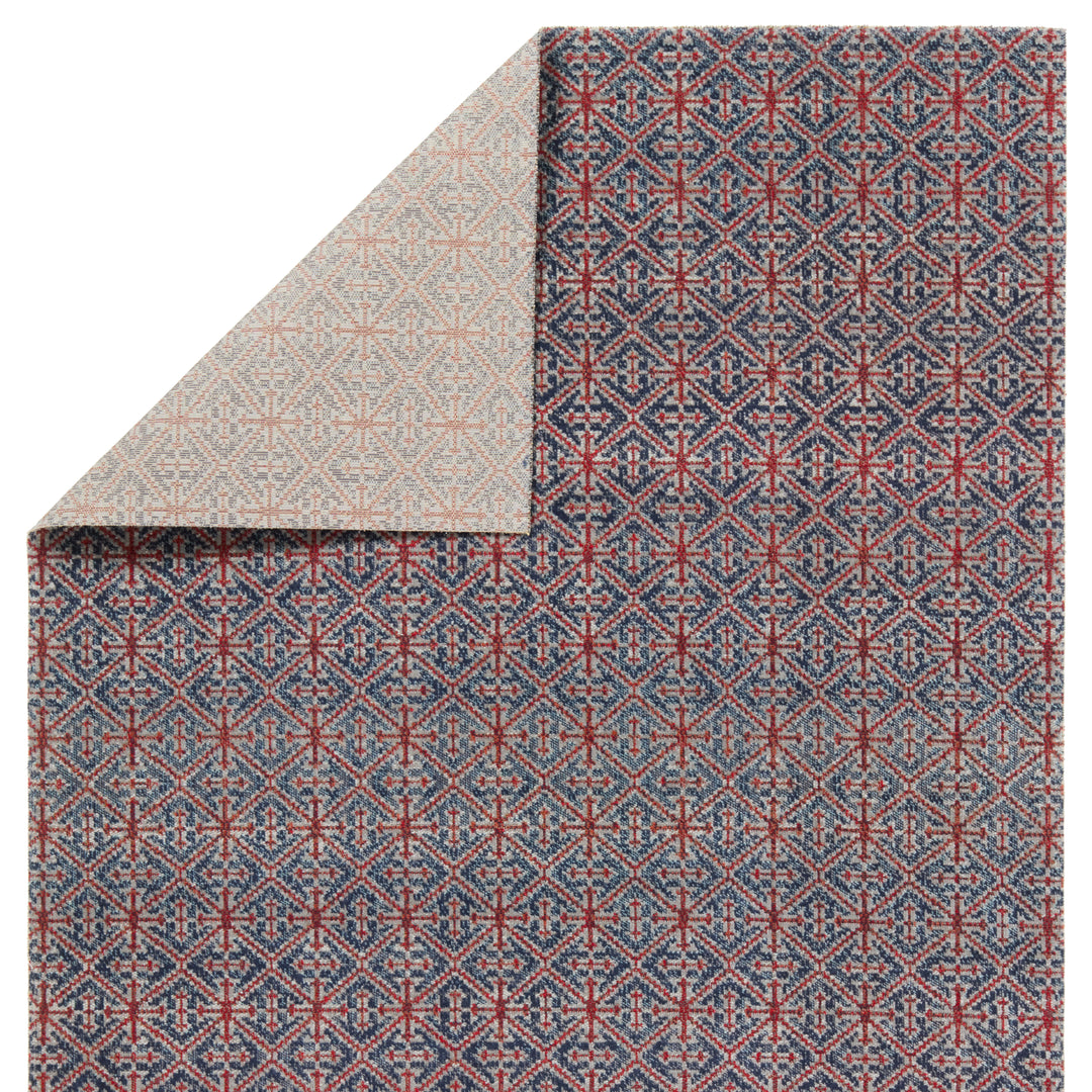 Jaipur Living Darlita Indoor/Outdoor Trellis Red/Navy Runner Rug (2'8"X10')