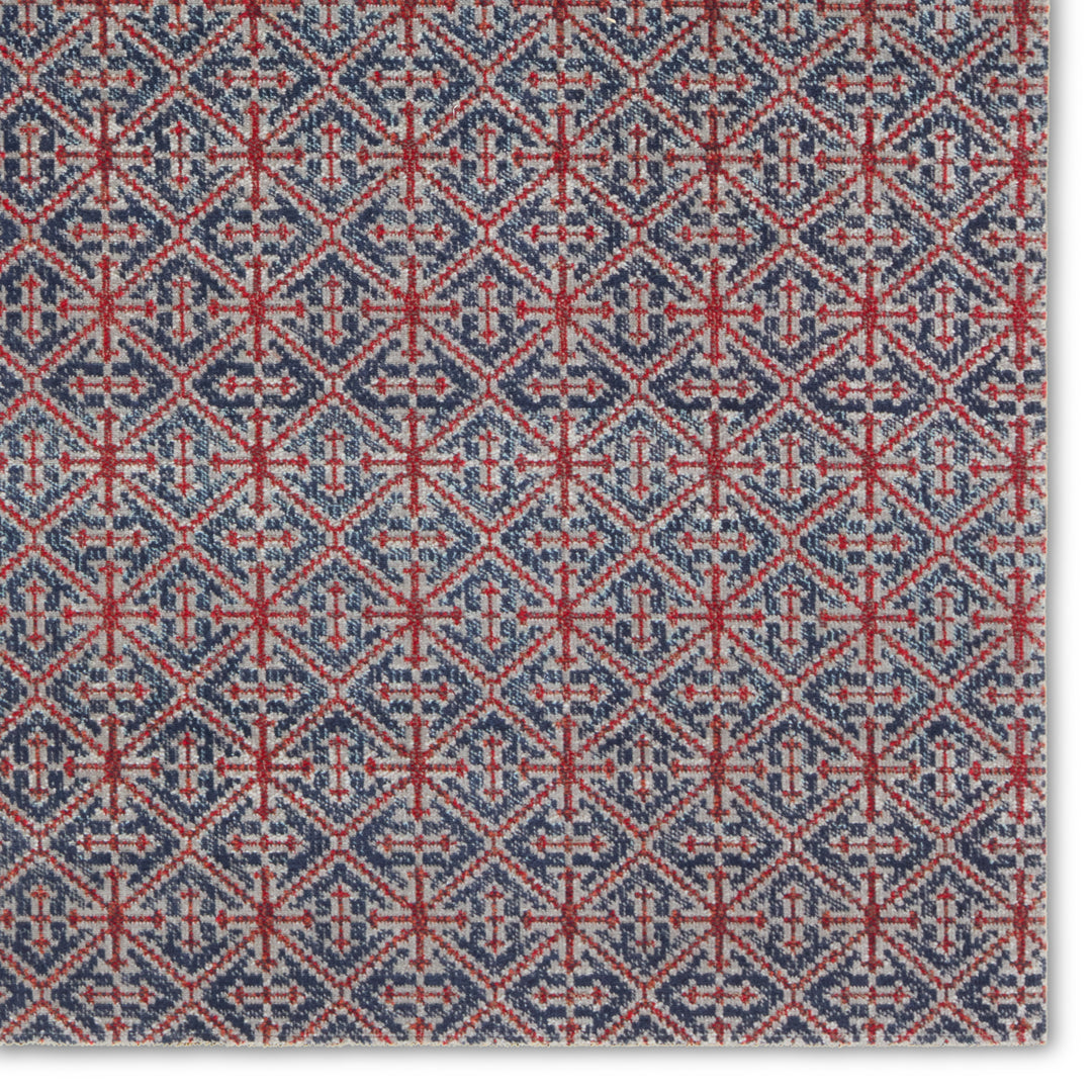 Jaipur Living Darlita Indoor/Outdoor Trellis Red/Navy Runner Rug (2'6"X8')