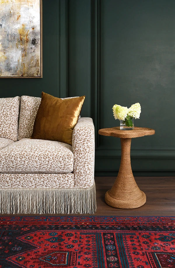 Primrose Clover Top Side Table In Wrapped Rope