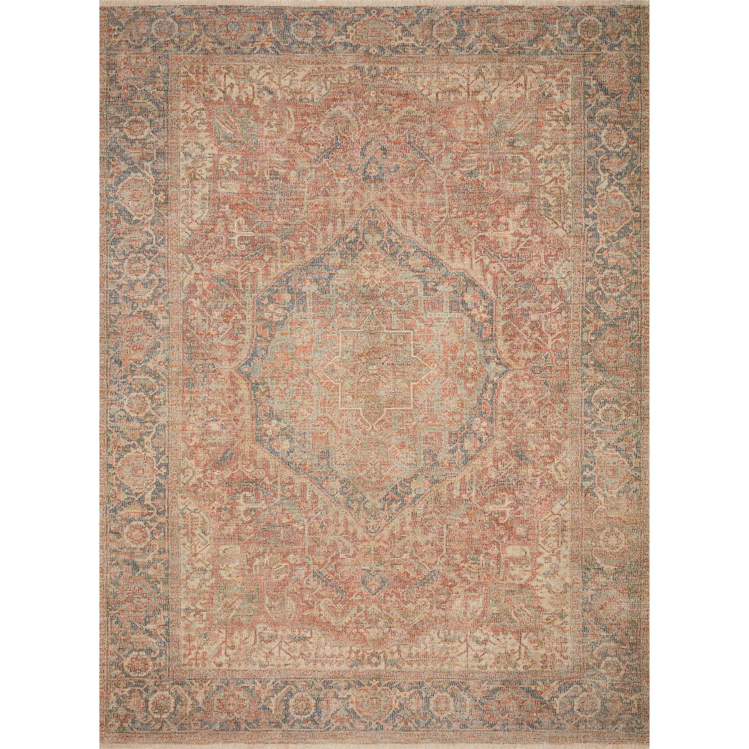 Loloi Priya Brick / Navy 18" x 18" Sample Rug