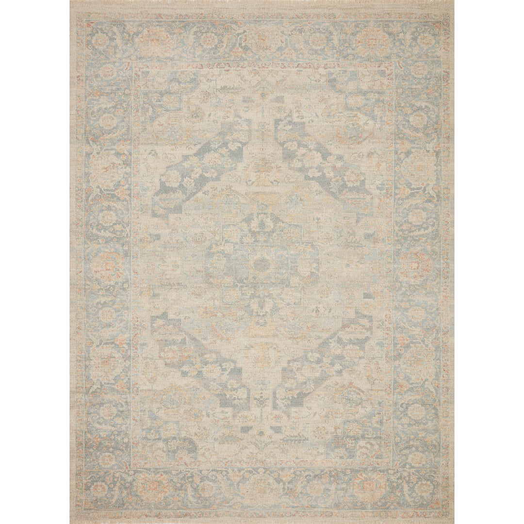 Loloi Priya Bone / Bluestone 5'-0" x 7'-6" Area Rug