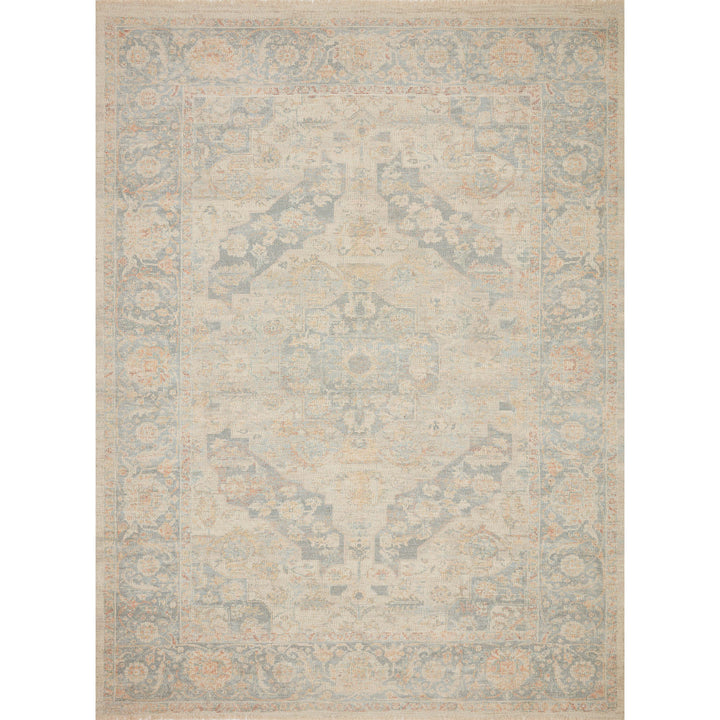 Loloi Priya Bone / Bluestone 5'-0" x 7'-6" Area Rug