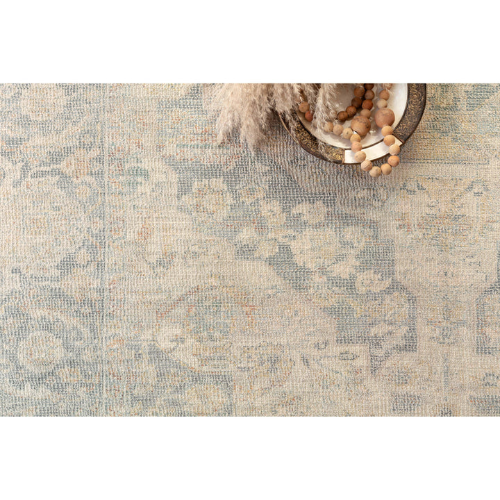 Loloi Priya Bone / Bluestone 5'-0" x 7'-6" Area Rug