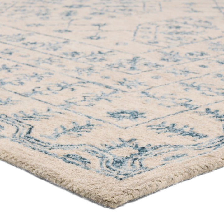 Jaipur Living Linde Handmade Medallion Ivory/Blue Area Rug (12'X15')