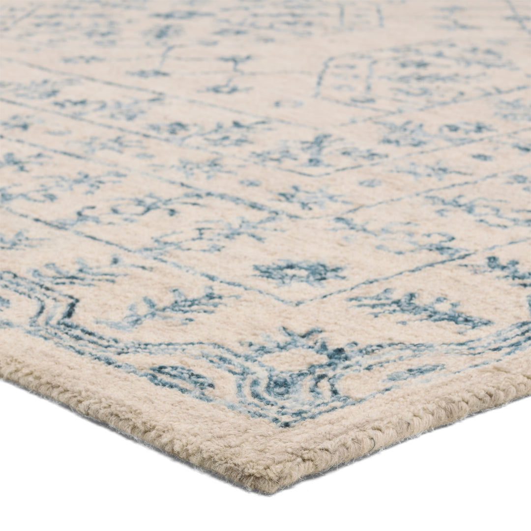 Jaipur Living Linde Handmade Medallion Ivory/Blue Area Rug (8'X10')