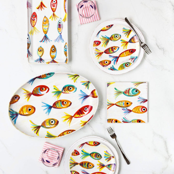 Pesci Colorati Oval Platter
