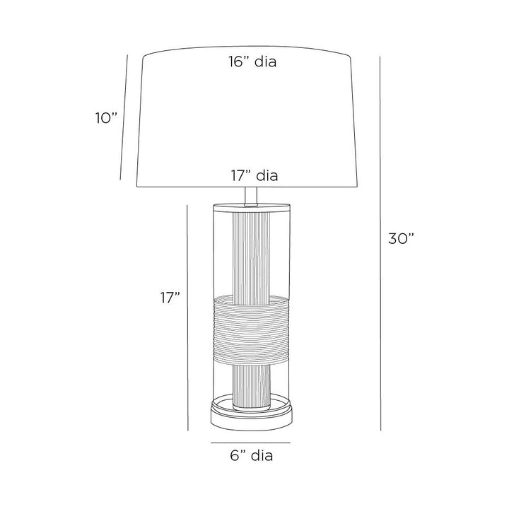 Adelaide Lamp - Clear and Brass