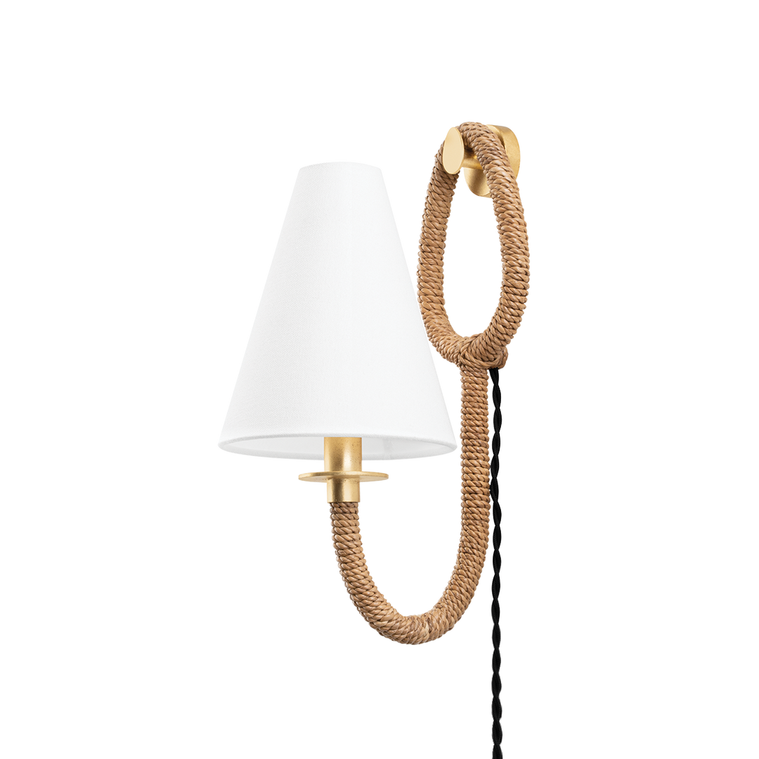 Deaver Plug-In Sconce - Vintage Gold Leaf