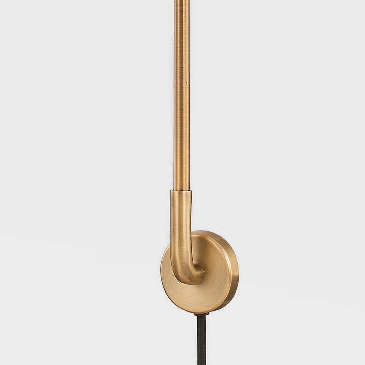 Wall Lighting Dean Plug-In Sconce - Patina Brass