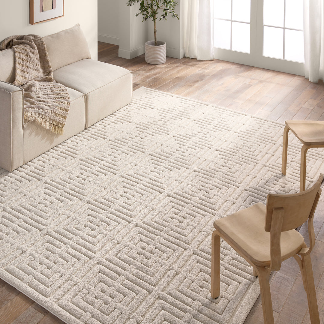 Jaipur Living Marvelle Geometric Cream Area Rug (3'11"X5'11")