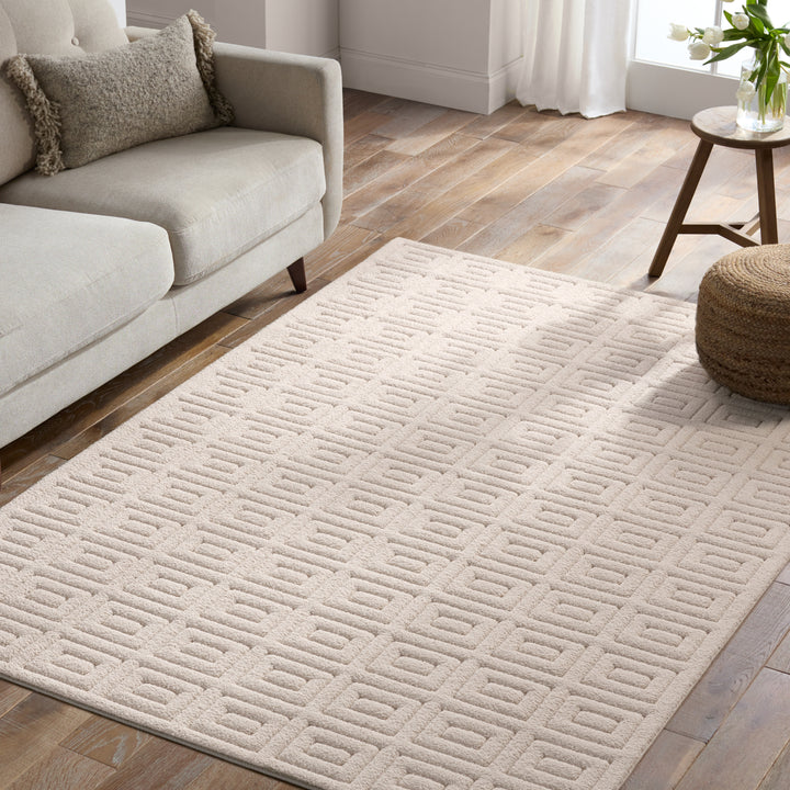 Jaipur Living Barnett Geometric Cream Area Rug (7'9"X10')