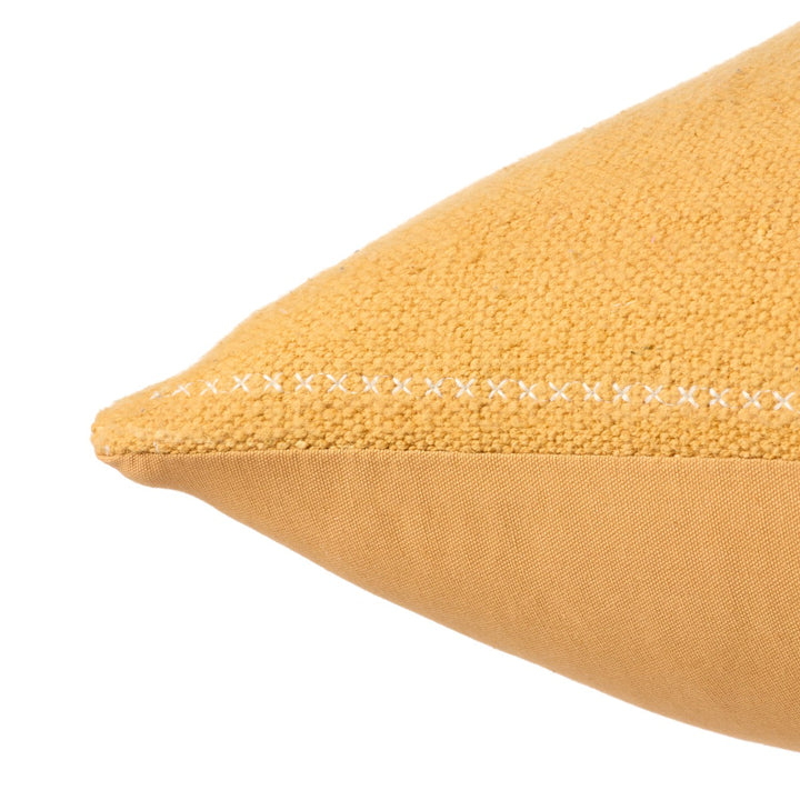 Jaipur Living Nufisa Tribal Yellow/ White Poly Fill Pillow (22" Square)