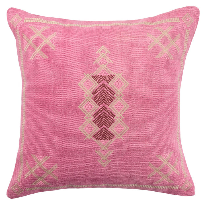 Jaipur Living Shazi Tribal Pink/ Tan Down Pillow (24" Square)