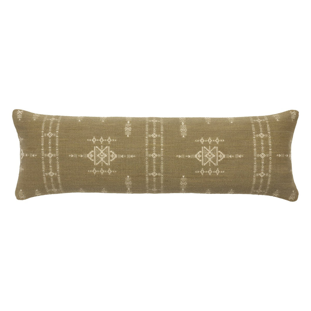 Jaipur Living Tarik Medallion Olive Green/ Cream Poly Fill Pillow (13"X40" Lumbar)