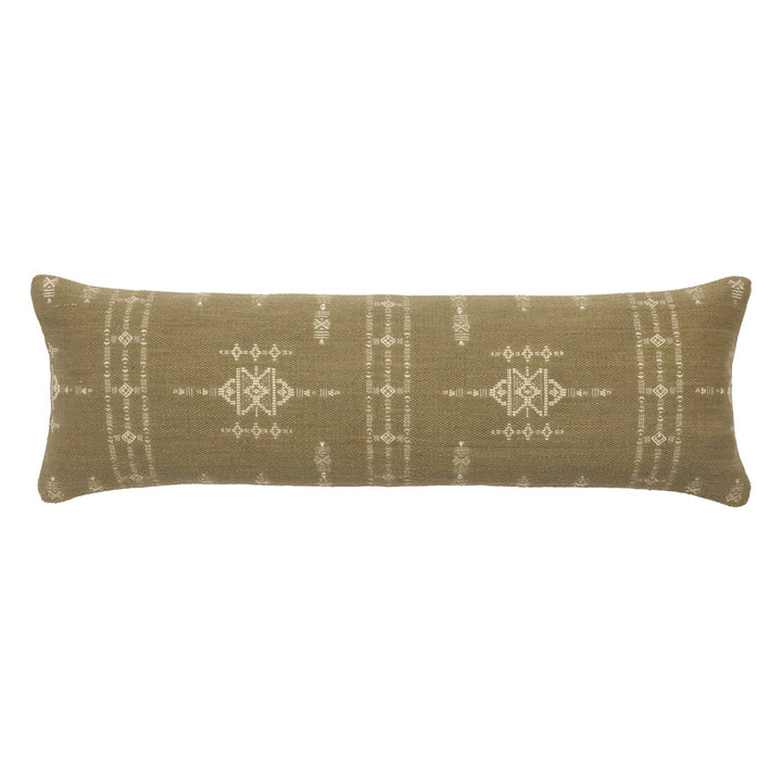 Jaipur Living Tarik Medallion Olive Green/ Cream Down Pillow (13"X40" Lumbar)