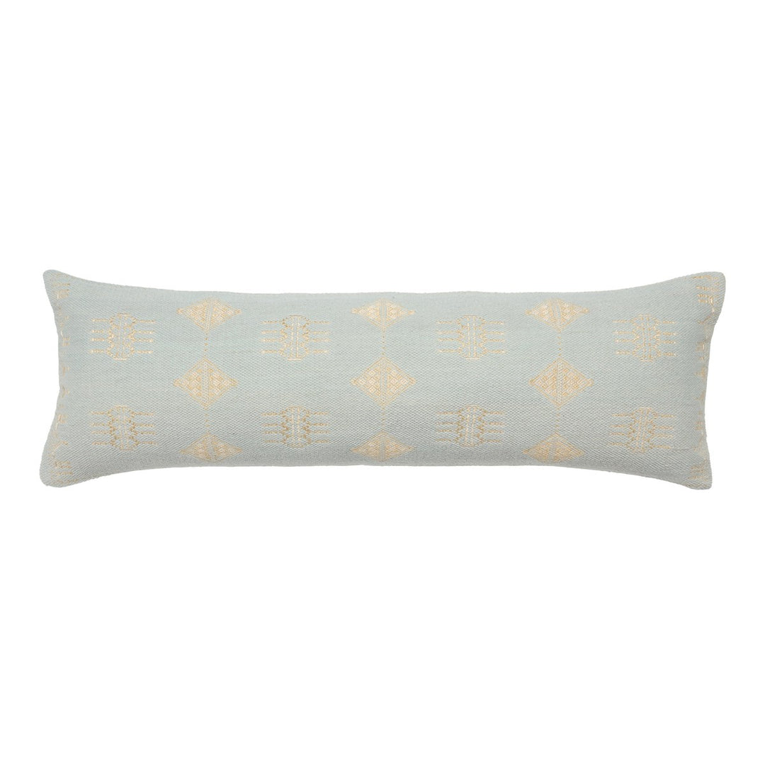 Jaipur Living Lisha Medallion Light Blue/ Silver Down Pillow (13"X40" Lumbar)