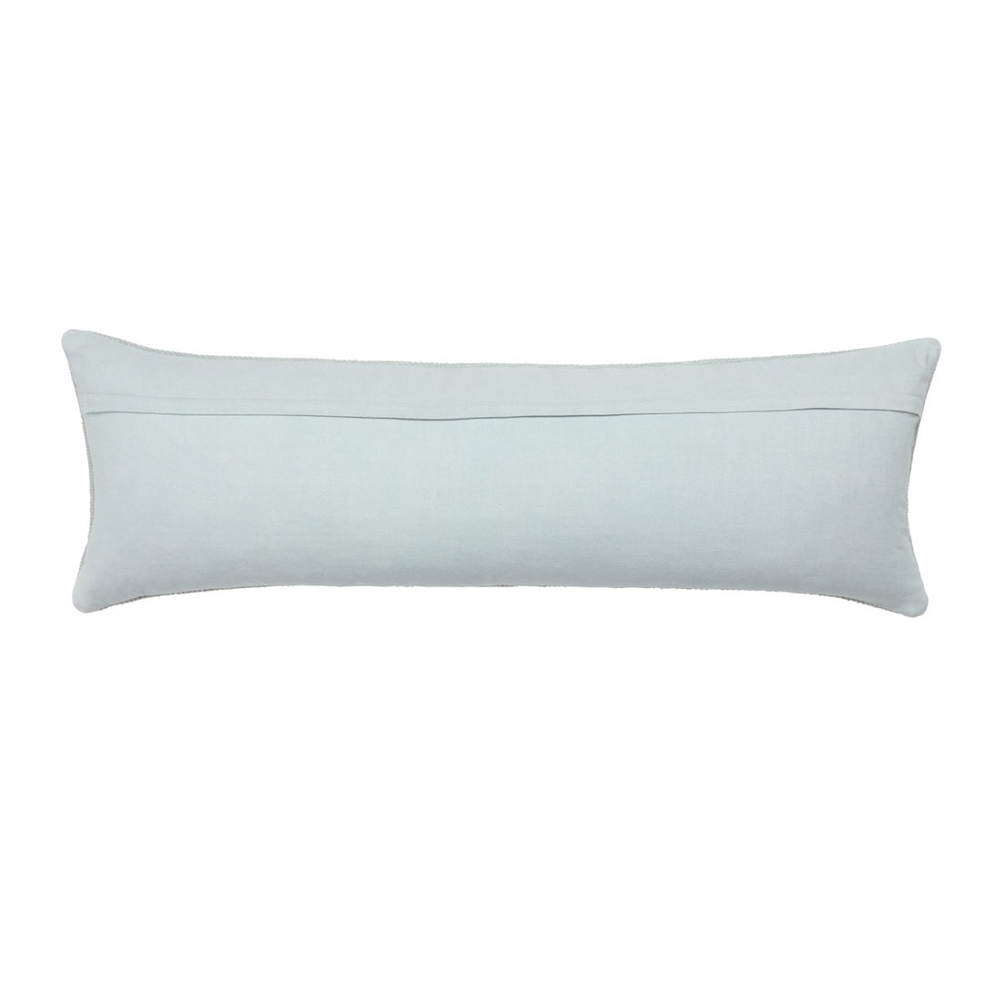 Jaipur Living Lisha Medallion Light Blue/ Silver Down Pillow (13"X40" Lumbar)