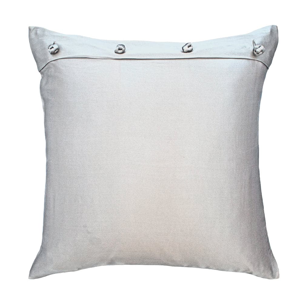 Charmeuse Pillow With French Knots-Ann Gish-ANNGISH-PWCH2020-SIL-PillowsSilver-9-France and Son