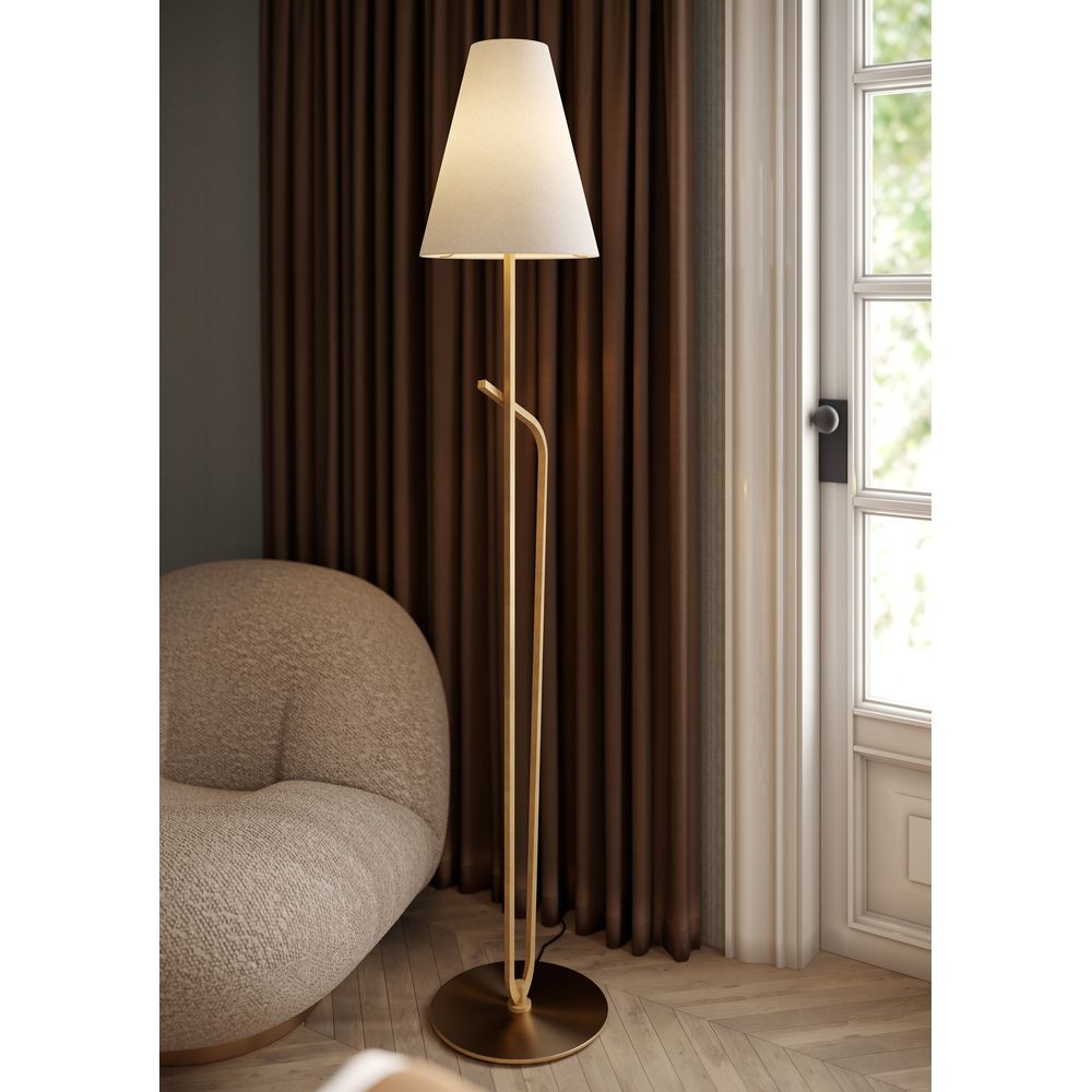 Pearce Floor Lamp - Patina Brass