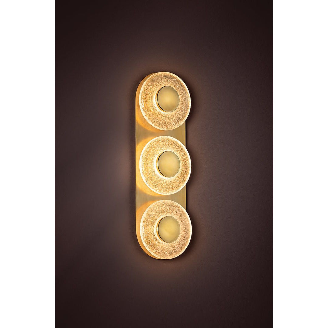 Pearl Wall Sconce - Vintage Brass 3 Lights