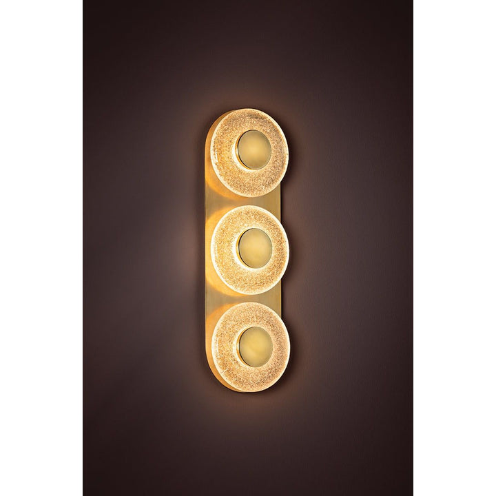 Pearl Wall Sconce - Vintage Brass 3 Lights