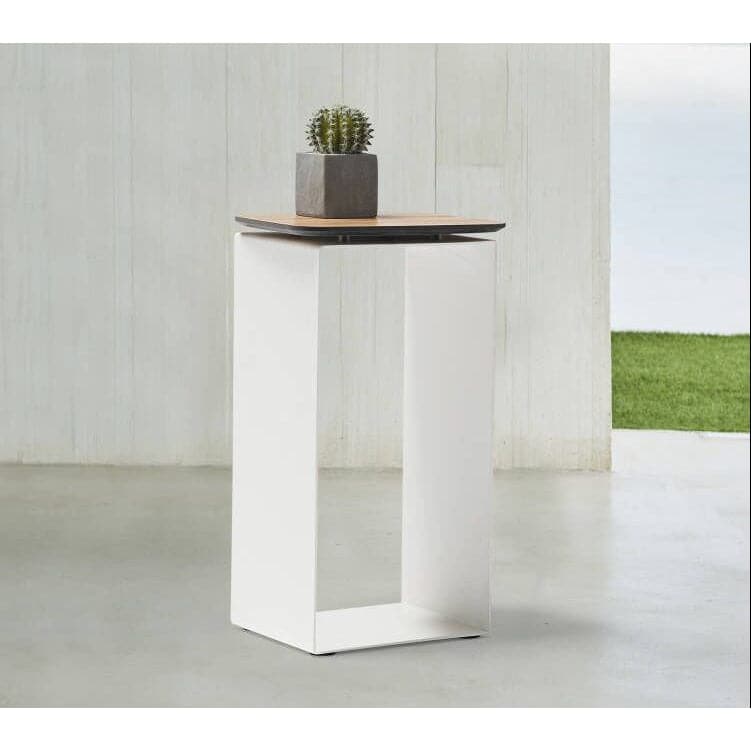 Petunia Side Table-Whiteline Modern Living-WHITELINE-ST1731-WHT-Side Tables-1-France and Son