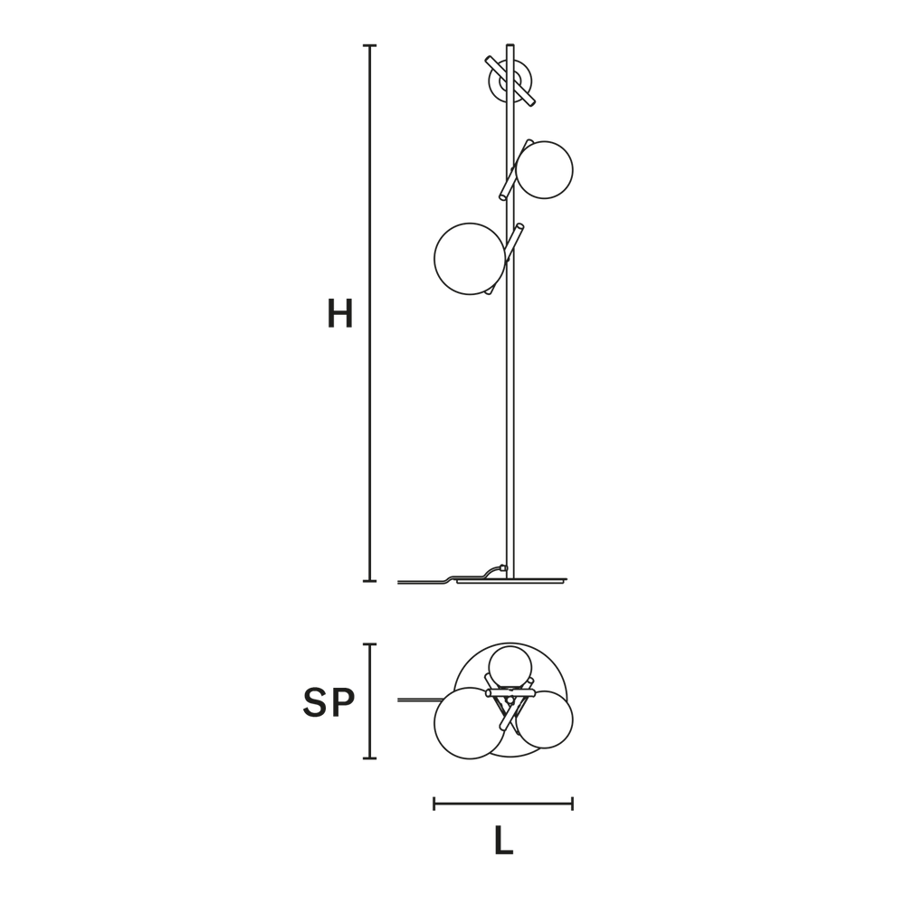 POSY STL-Masiero-Masiero-POSY STL-G18-Floor Lamps-2-France and Son