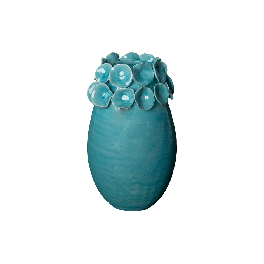 Vases Vase with Petals, Turquoise