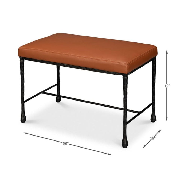 Kings Road Leather Bench