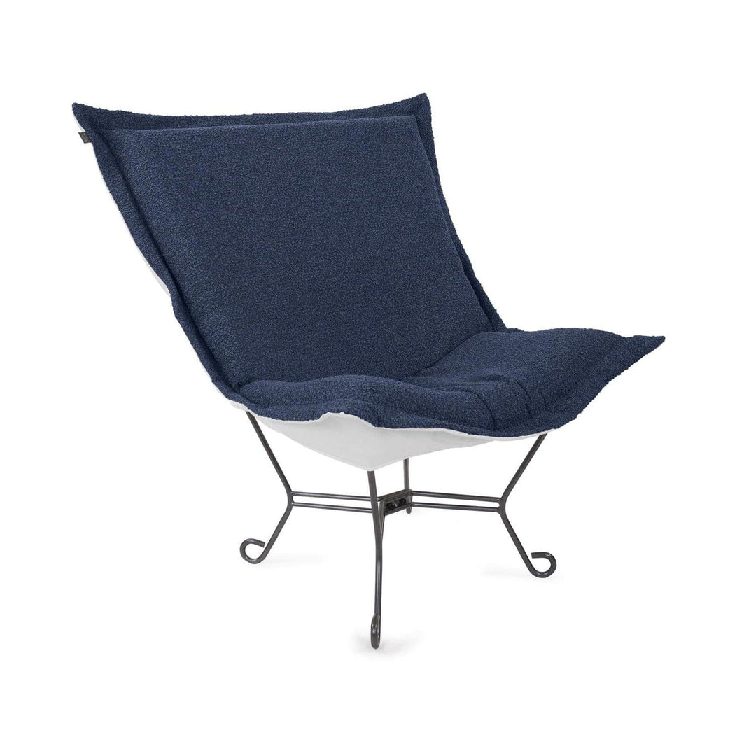 Patio Scroll Puff Chair Titanium, Alicante Blush-The Howard Elliott Collection-HOWARD-Q500-1341-Lounge ChairsIndigo-12-France and Son