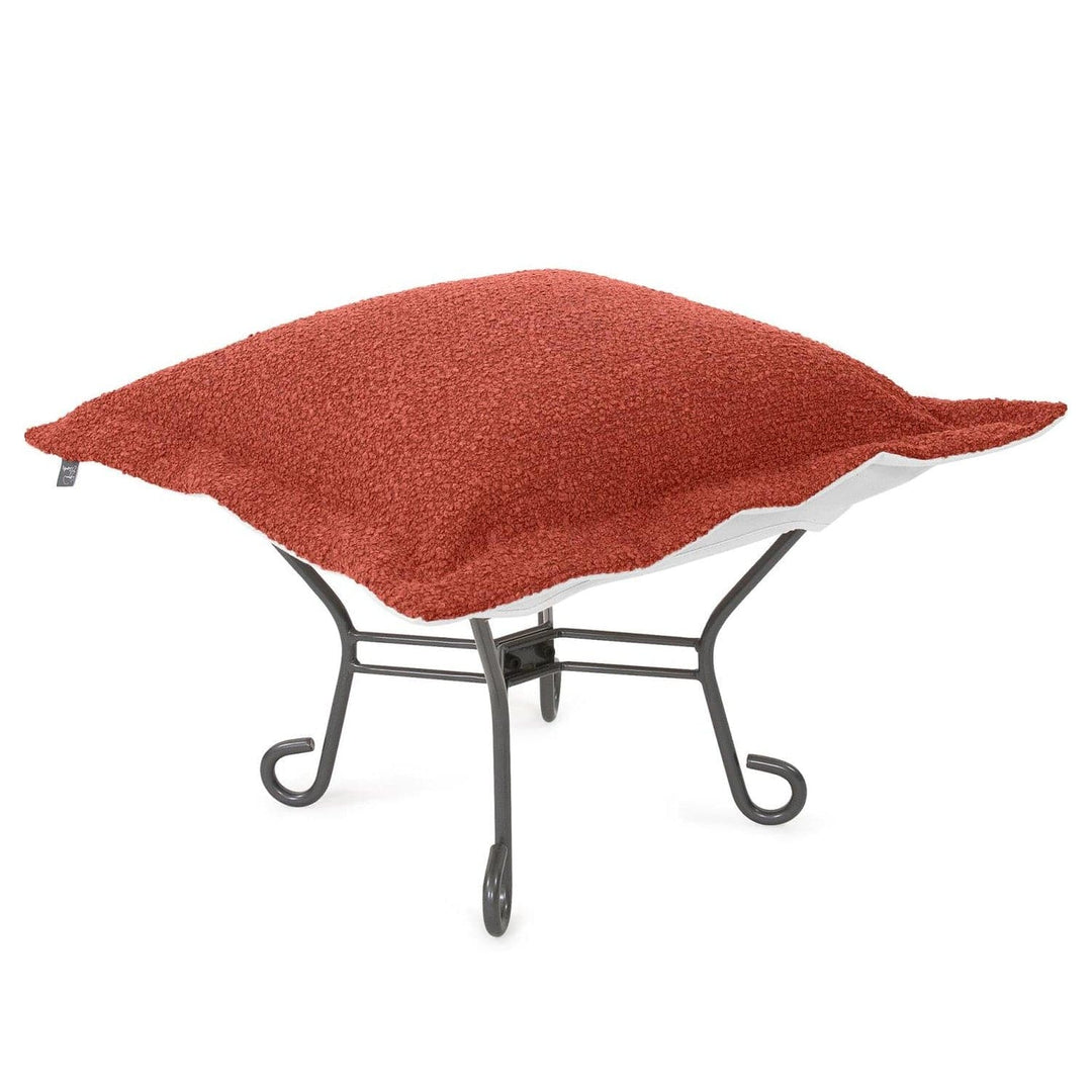 Patio Scroll Puff Ottoman-The Howard Elliott Collection-HOWARD-Q510-1338-Stools & OttomansAlicante Coral-9-France and Son
