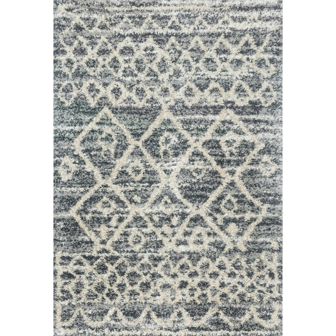 Loloi Quincy Graphite / Beige 2'-3" x 12' Runner Rug