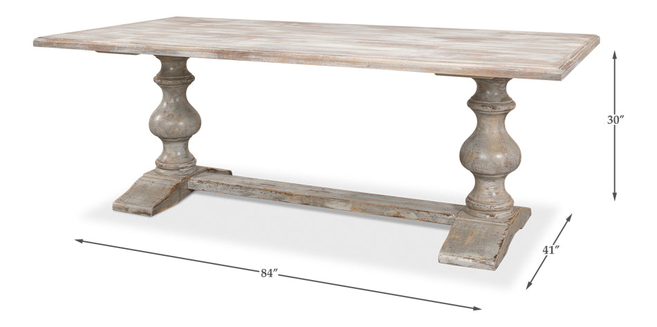 Lionisio Trestle Dining Table 84"