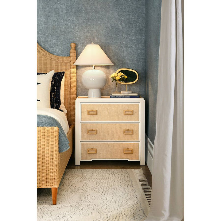 Radley Three Drawer Table - Matte White Lacquer
