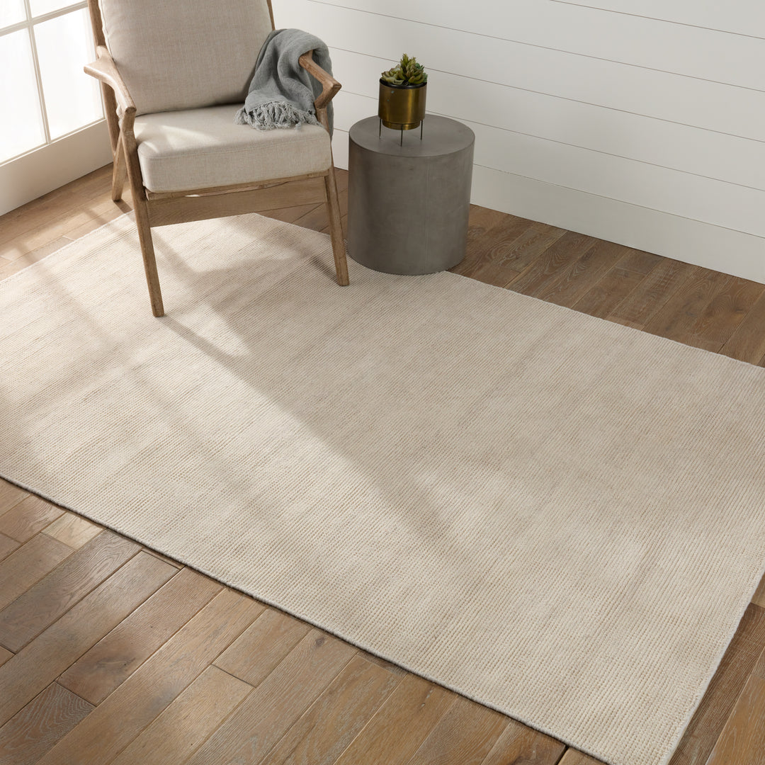 Jaipur Living Limon Solid Cream/ Light Brown Area Rug (10'X14')