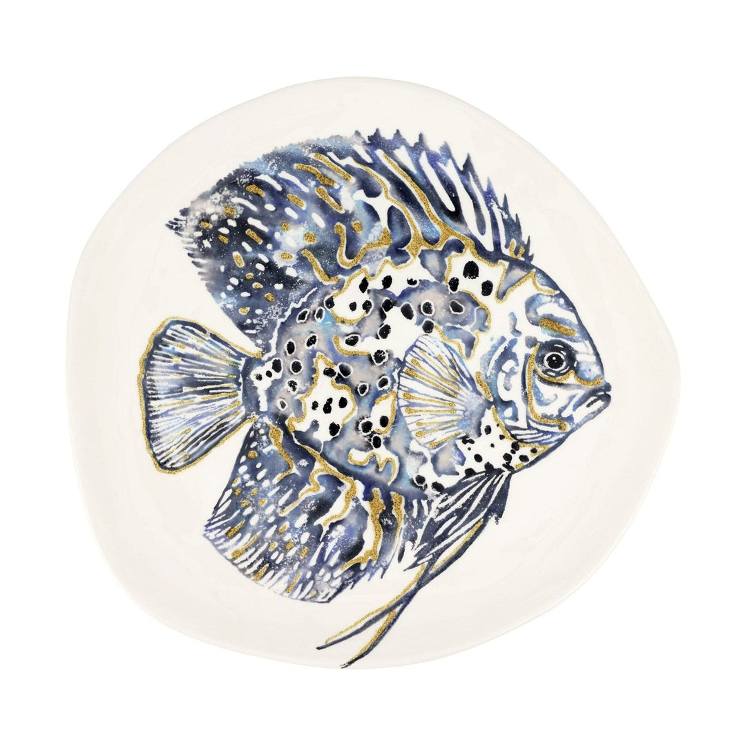 Reef Discus Fish Oblong Round Platter - Default Title
